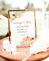 Boho Baby Shower Mimosa Bar Sign | Pampas Grass Baby Shower Momosa Sign
