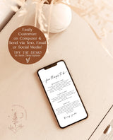 Minimalist Wedding Weekend Itinerary Template | Digital Itinerary