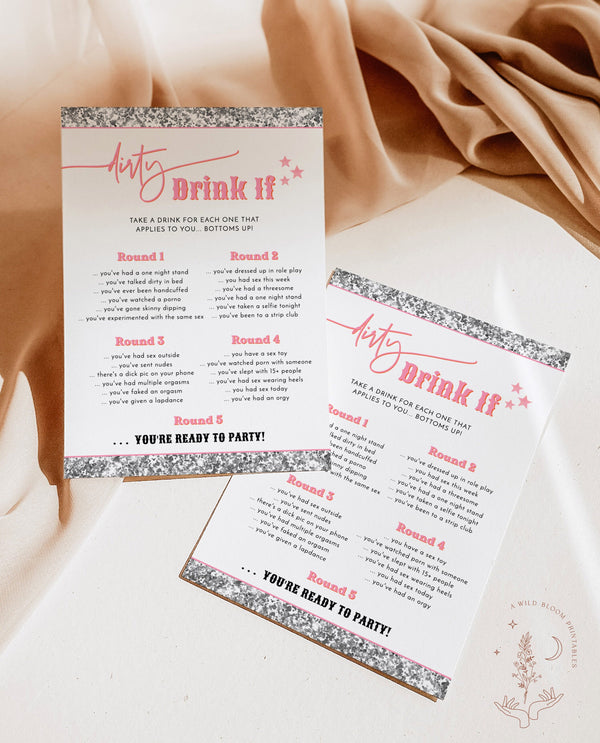 Disco Cowgirl Bachelorette Drinking Game | Drink If Game | Space Cowgirl Party | Dirty Bachelorette Games | Fun Bachelorette Party Game | D2