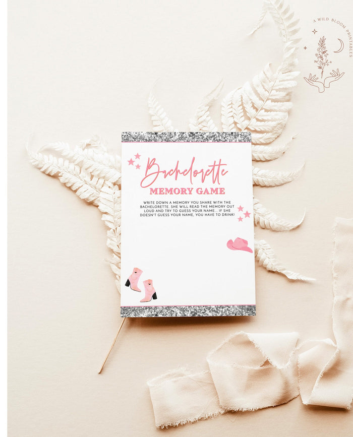 Bachelorette Memory Game | Space Cowgirl Bachelorette Game