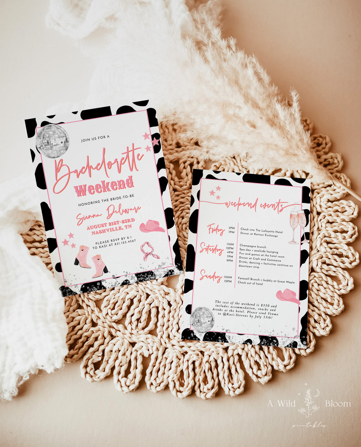 Disco Bachelorette Party Invite | Space Cowgirl Bachelorette Party