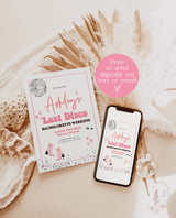 Last Disco Bachelorette Party Invite | Space Cowgirl Bachelorette Party
