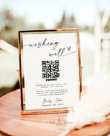 Honeymoon Fund Sign Template | Wishing Well QR Code Sign