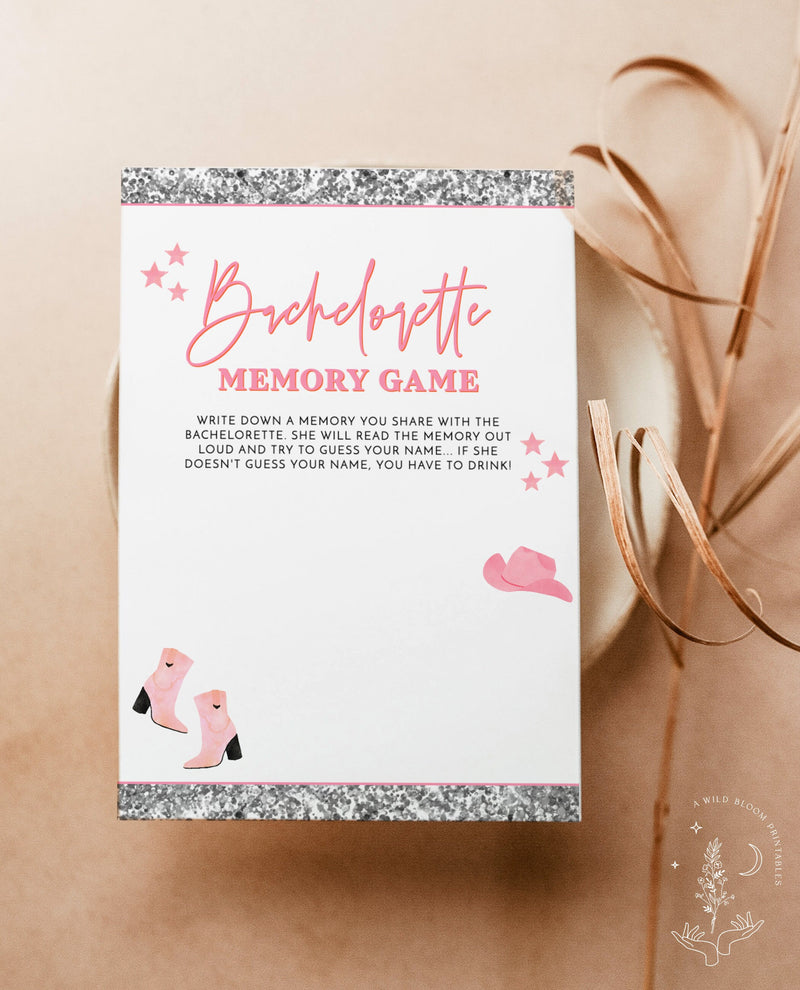 Bachelorette Memory Game | Space Cowgirl Bachelorette Game | Fun Bachelorette Party Game | Hens Night | Guess Who Bachelorette Game | D2