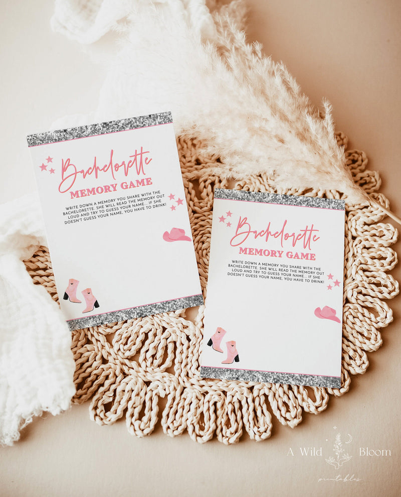 Bachelorette Memory Game | Space Cowgirl Bachelorette Game | Fun Bachelorette Party Game | Hens Night | Guess Who Bachelorette Game | D2