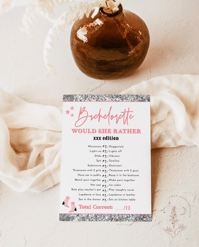 Would She Rather Bachelorette Game | Disco Cowgirl Bachelorette Game