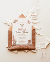 First Rodeo Birthday Invitation Template | Cowgirl Birthday Invite