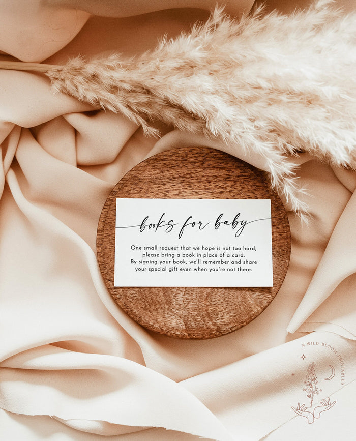 Books for Baby Card | Modern Minimalist Baby Shower