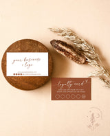 Minimalist Loyalty Card Design | Terracotta Loyalty Card Template