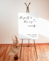 Minimalist Wedding Direction Sign | Wedding Direction Sign Template