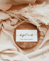 Minimalist Buffet Card Template | Modern Wedding Buffet Cards
