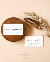 Minimalist Buffet Card Template | Modern Wedding Buffet Cards