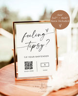 Tip Your Bartender Sign Template | Bartender Tip Sign