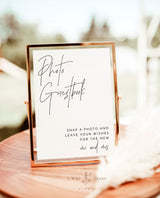 Minimalist Wedding Photo Guest Book Sign | Photo Guestbook Sign