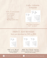 Minimalist Wedding Bar Menu | Wedding Drink Sign