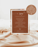 I Spy Wedding Game Template | Wedding Photo Hunt Game