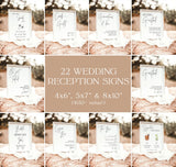 Minimalist Wedding Sign Bundle | Boho Wedding Signs