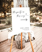 Minimalist Wedding Direction Sign | Wedding Direction Sign Template