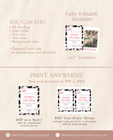 First Rodeo Birthday Invitation Template | Cowgirl Birthday Invite