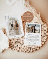Minimalist Wedding Thank You Card | Modern Wedding Photo Thank You Card