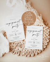 Minimalist Couples Shower Invite | Modern Engagement Party Invite