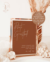 Minimalist Wedding Photo Guest Book Sign | Photo Guestbook Sign