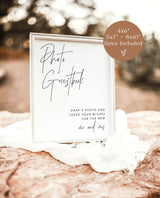 Minimalist Wedding Photo Guest Book Sign | Photo Guestbook Sign