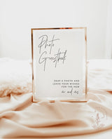Minimalist Wedding Photo Guest Book Sign | Photo Guestbook Sign
