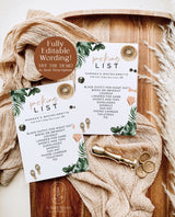 Tropical Bachelorette Party Packing List Template | Beach Bachelorette Party