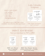 Message In A Bottle Sign Template | Minimalist Wedding Advice Sign