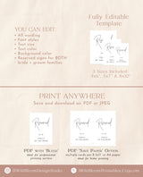 Minimalist Reserved Cards | Wedding Reserved Signs