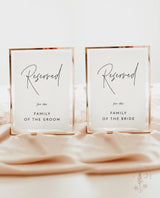 Minimalist Reserved Cards | Wedding Reserved Signs
