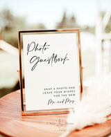 Minimalist Wedding Photo Guest Book Sign | Photo Guestbook Sign