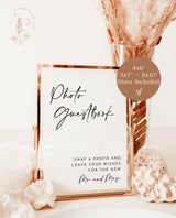 Minimalist Wedding Photo Guest Book Sign | Photo Guestbook Sign