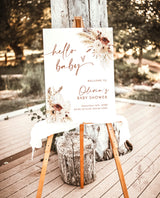 Fall Baby Shower Welcome Sign | Terracotta Baby Shower Welcome Poster