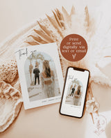 Minimalist Wedding Thank You Card | Modern Wedding Photo Thank You Card