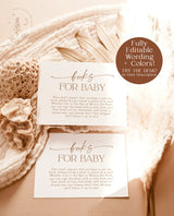 Books for Baby Card | Boho Book Request Insert