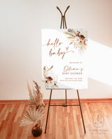Fall Baby Shower Welcome Sign | Terracotta Baby Shower Welcome Poster | Boho Baby Shower Welcome Sign | Bohemian Welcome Sign | A7
