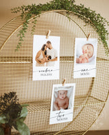 First Birthday Photo Banner | Minimalist Monthly Milestone Photo Cards