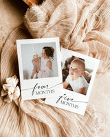 First Birthday Photo Banner | Minimalist Monthly Milestone Photo Cards