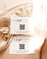 QR Code Response Card | RSVP Online | Modern Wedding Reply Card | Minimalist QR Code Response Card | Minimalist Wedding Reply Card | M9