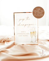 Brunch and Bubbly Custom Signage Template | Customizable Shower Signs | Editable Template | Modern Minimalist Bridal Brunch Shower Sign | B2