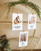 First Birthday Photo Banner | Minimalist Monthly Milestone Photo Cards
