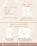 Brunch and Bubbly Custom Signage Template | Customizable Shower Signs