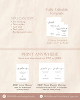 Restroom Sign Template | Wedding Bathroom Basket Sign