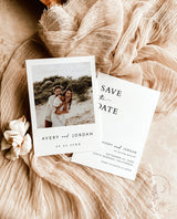 Photo Save the Date Invitation Template | Modern Save the Date | Minimalist Save the Date | Boho Save the Date Cards | Editable Template M5