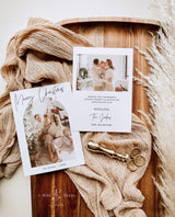 Photo Christmas Card Template | Boho Holiday Card