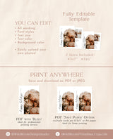 Photo Holiday Card Template | Boho Christmas Card