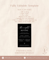 Digital Rehearsal Dinner Invitation | Modern Minimalist Wedding Rehearsal Evite