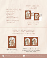 Photo Christmas Card Template | Terracotta Christmas Card